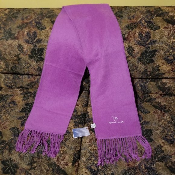 Soft warm, alpaca wool blend, woven scarf, purple, not itchy Alpaca Camargo Peru - Picture 2 of 6